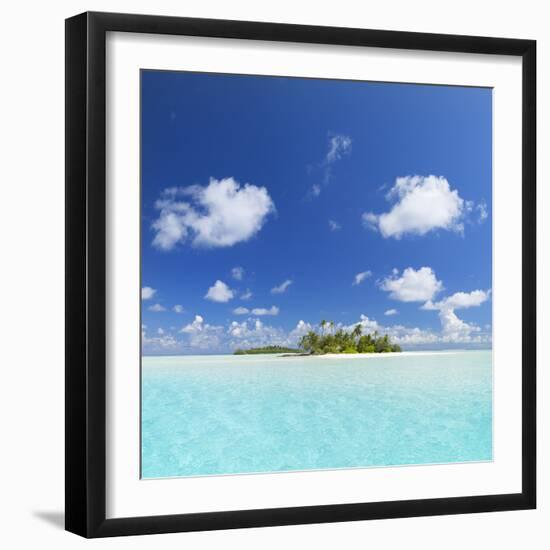 Tropical island, South Male Atoll, Kaafu Atoll, Maldives-Ian Trower-Framed Photographic Print