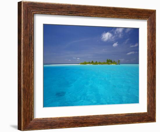 Tropical Island Surrounded by Lagoon, Maldives, Indian Ocean-Papadopoulos Sakis-Framed Photographic Print