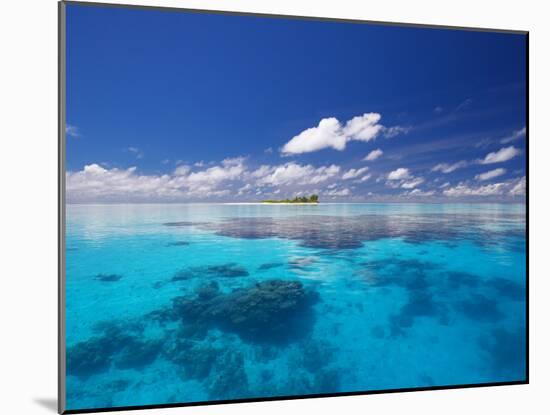 Tropical Island Surrounded by Lagoon, Maldives, Indian Ocean-Papadopoulos Sakis-Mounted Photographic Print