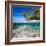 Tropical Island under and Above Water-Blueorangestudio-Framed Photographic Print