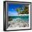 Tropical Island under and Above Water-Blueorangestudio-Framed Photographic Print