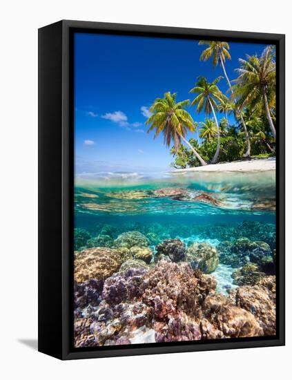 Tropical Island-Blueorangestudio-Framed Premier Image Canvas