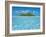 Tropical lagoon with palm island, Maldives-Frank Krahmer-Framed Giclee Print