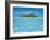 Tropical lagoon with palm island, Maldives-Frank Krahmer-Framed Giclee Print