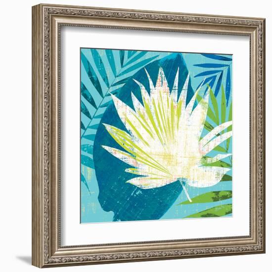 Tropical Leaf Silhouette 1-Bella Dos Santos-Framed Art Print