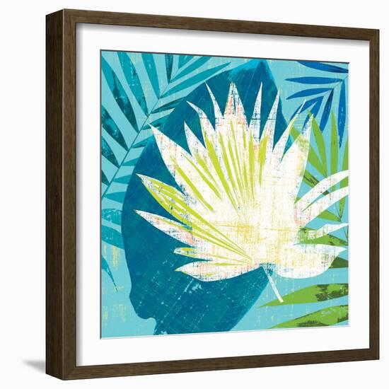 Tropical Leaf Silhouette 1-Bella Dos Santos-Framed Art Print