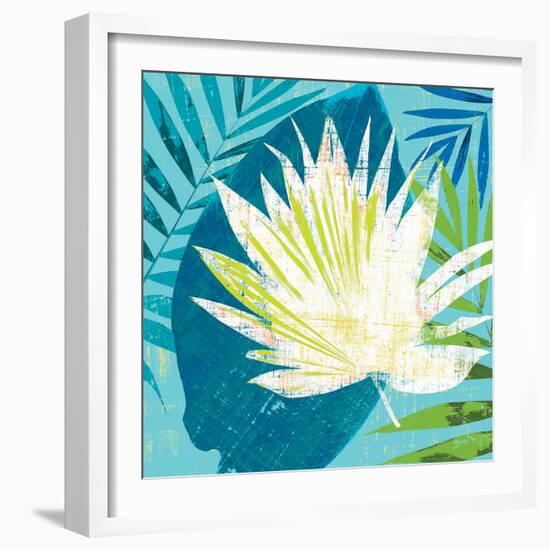 Tropical Leaf Silhouette 1-Bella Dos Santos-Framed Art Print