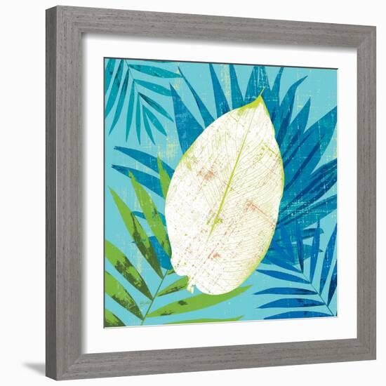 Tropical Leaf Silhouette 2-Bella Dos Santos-Framed Art Print