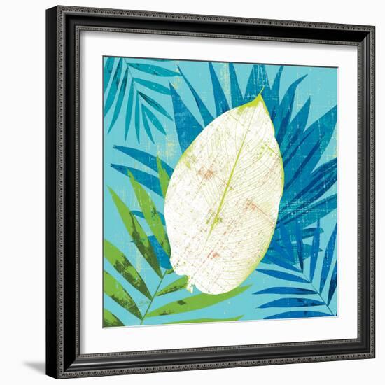 Tropical Leaf Silhouette 2-Bella Dos Santos-Framed Art Print