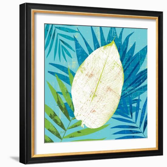 Tropical Leaf Silhouette 2-Bella Dos Santos-Framed Art Print