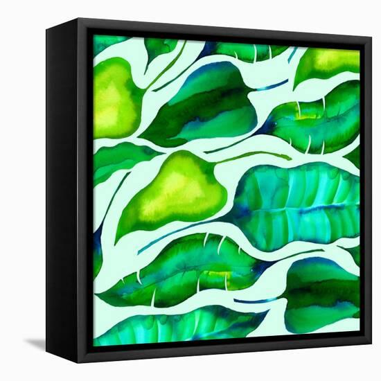 Tropical leaves, 2018-Andrew Watson-Framed Premier Image Canvas