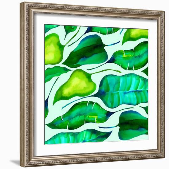 Tropical leaves, 2018-Andrew Watson-Framed Giclee Print