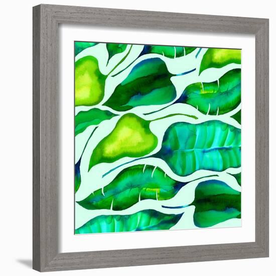 Tropical leaves, 2018-Andrew Watson-Framed Giclee Print