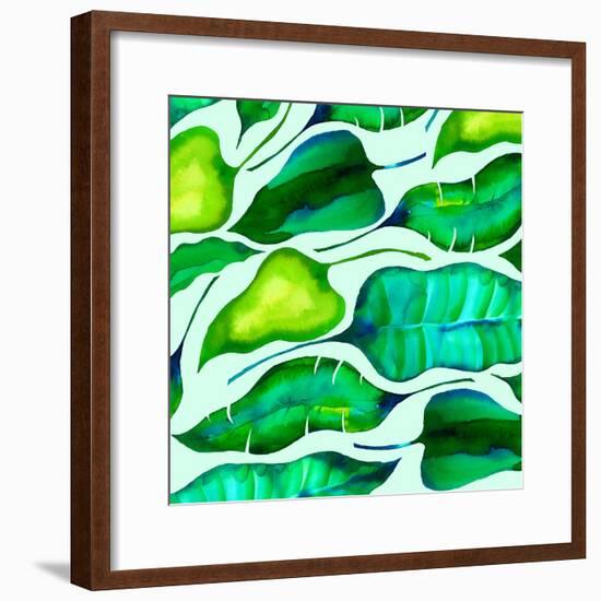 Tropical leaves, 2018-Andrew Watson-Framed Giclee Print