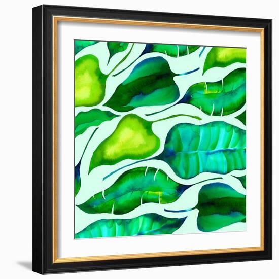 Tropical leaves, 2018-Andrew Watson-Framed Giclee Print