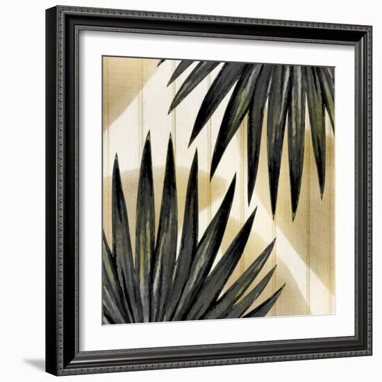 Tropical Leaves Golden 1-Kimberly Allen-Framed Art Print