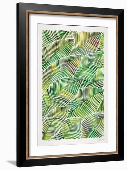 Tropical Leaves in Greens-Cat Coquillette-Framed Premium Giclee Print