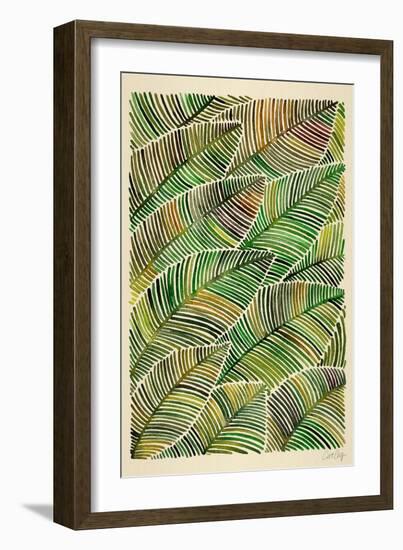 Tropical Leaves in Yellow and Green-Cat Coquillette-Framed Art Print