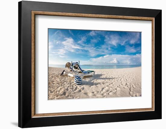 Tropical Maldives Beach - Vacation Concept-Andrey Armyagov-Framed Photographic Print