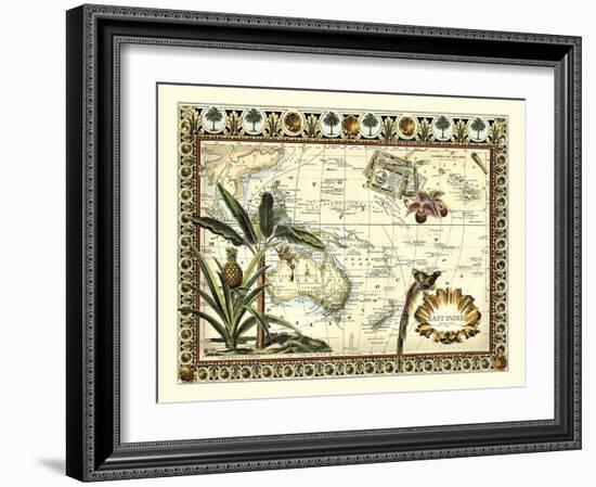 Tropical Map of East Indies-Vision Studio-Framed Art Print