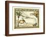 Tropical Map of West Indies-Vision Studio-Framed Art Print