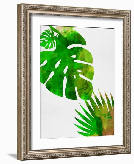 Tropical Monstera-Jasmine Woods-Framed Art Print