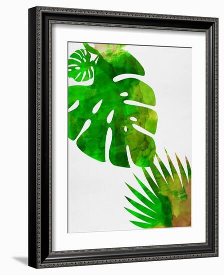 Tropical Monstera-Jasmine Woods-Framed Art Print