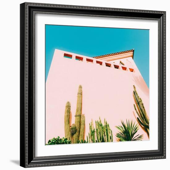 Tropical Mood - Cacti and Greens on Pink-Evgeniya Porechenskaya-Framed Photographic Print