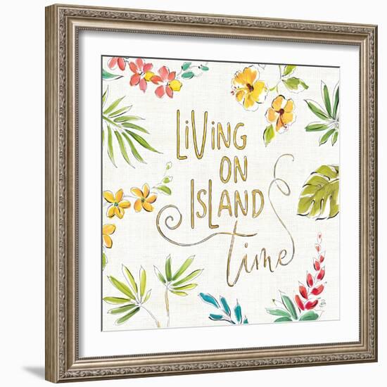 Tropical Oasis VI White-Daphne Brissonnet-Framed Art Print