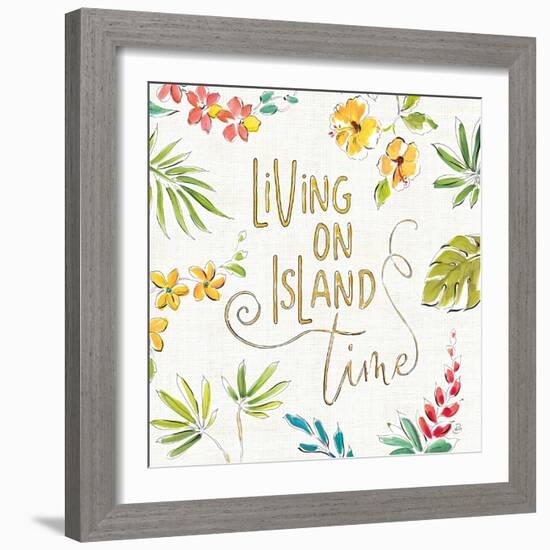 Tropical Oasis VI White-Daphne Brissonnet-Framed Art Print