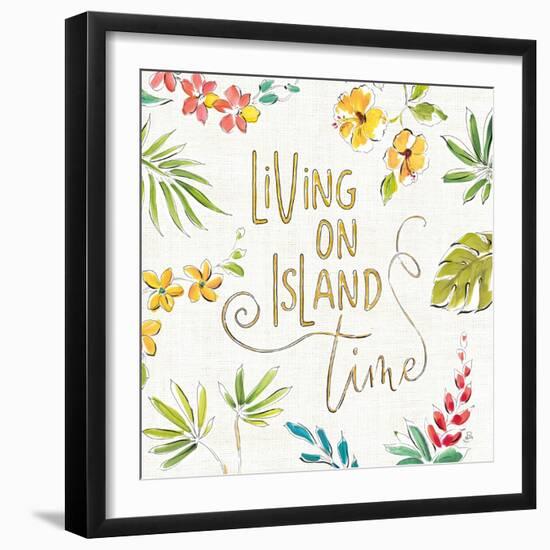 Tropical Oasis VI White-Daphne Brissonnet-Framed Art Print