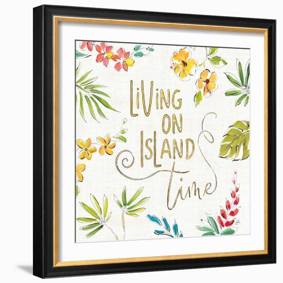 Tropical Oasis VI White-Daphne Brissonnet-Framed Art Print