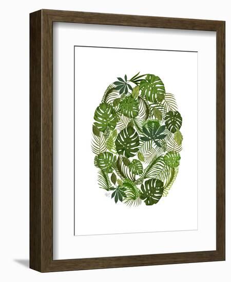 Tropical Oval, Green-Fab Funky-Framed Art Print