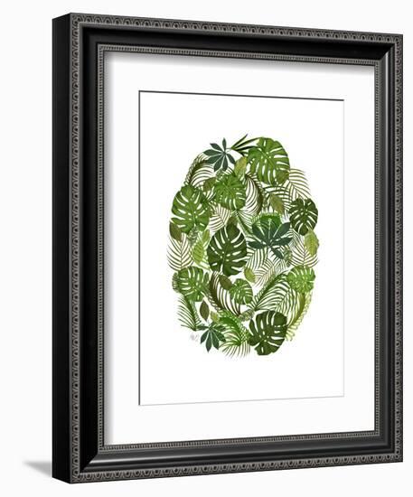 Tropical Oval, Green-Fab Funky-Framed Art Print