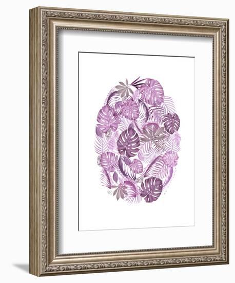 Tropical Oval, Pink-Fab Funky-Framed Art Print