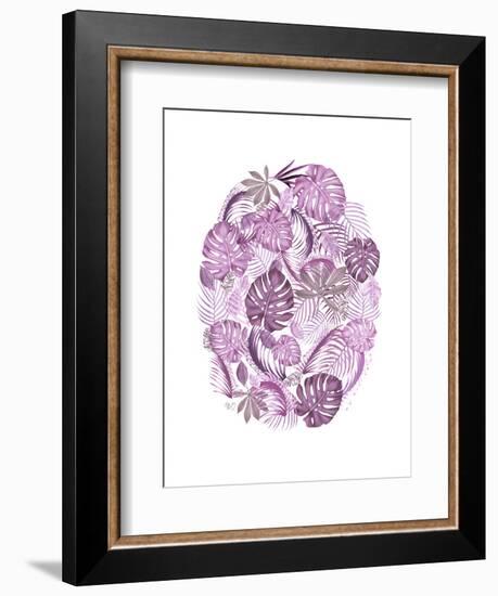 Tropical Oval, Pink-Fab Funky-Framed Art Print