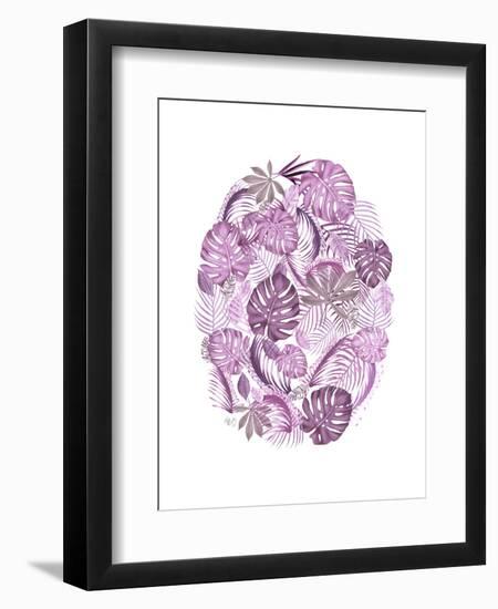 Tropical Oval, Pink-Fab Funky-Framed Art Print