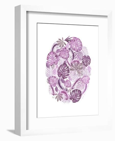 Tropical Oval, Pink-Fab Funky-Framed Art Print