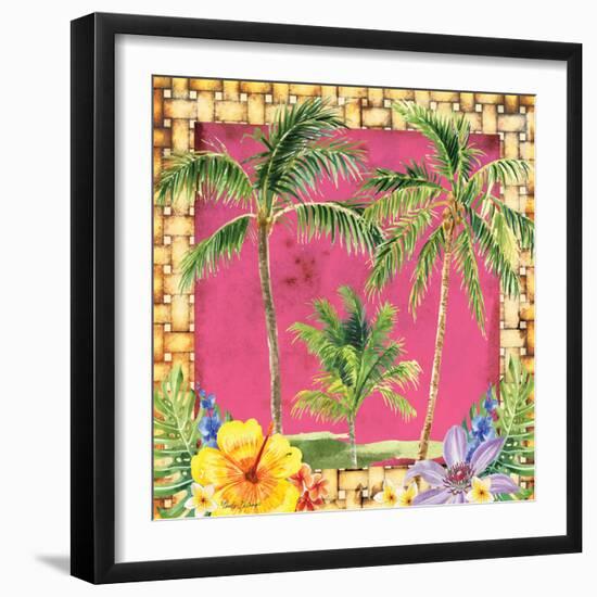 Tropical Palm Trees-Nicole DeCamp-Framed Art Print