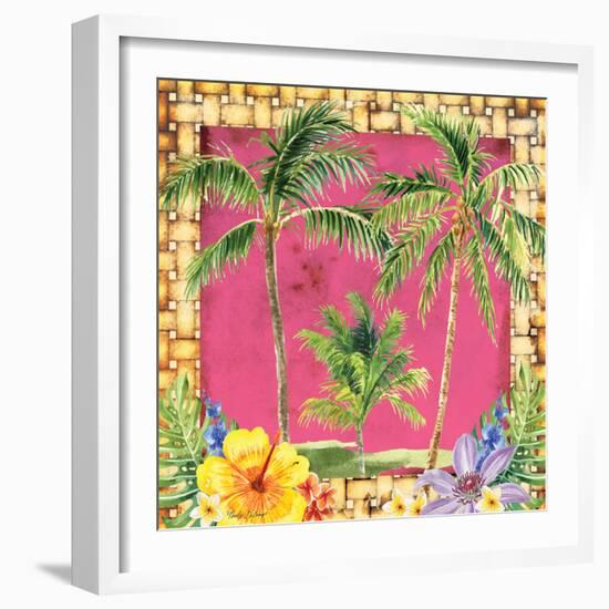 Tropical Palm Trees-Nicole DeCamp-Framed Art Print