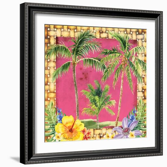 Tropical Palm Trees-Nicole DeCamp-Framed Art Print