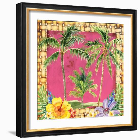 Tropical Palm Trees-Nicole DeCamp-Framed Art Print