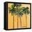 Tropical Palms on Yellow-Jane Slivka-Framed Stretched Canvas