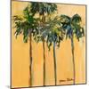 Tropical Palms on Yellow-Jane Slivka-Mounted Art Print