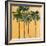 Tropical Palms on Yellow-Jane Slivka-Framed Art Print