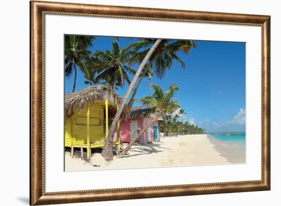 Tropical Paradise Colorful Beach Huts Giclee Print Art Com Tropical Paradise Colorful Beach Huts Giclee Print Art Com