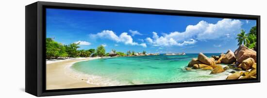 Tropical Paradise - Seychelles Islands, Panoramic View-Maugli-l-Framed Premier Image Canvas