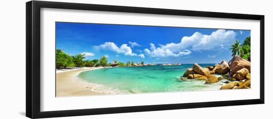 Tropical Paradise - Seychelles Islands, Panoramic View-Maugli-l-Framed Photographic Print