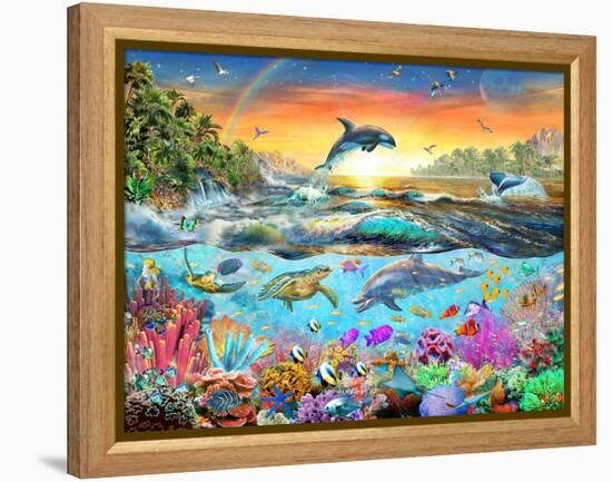 Tropical Paradise-Adrian Chesterman-Framed Stretched Canvas