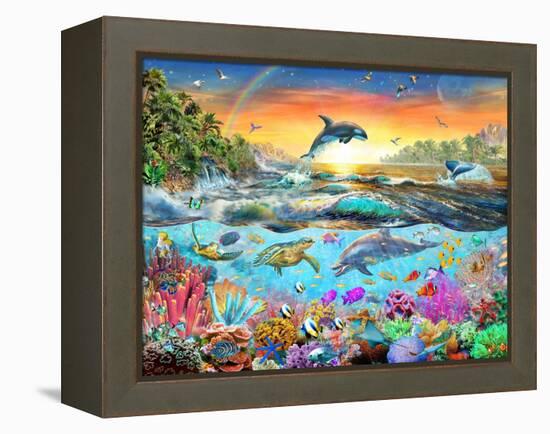 Tropical Paradise-Adrian Chesterman-Framed Stretched Canvas